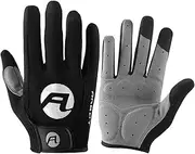 [JIRONN] Breathable Bike Gloves, Anti Slip Cycling Gloves, Shock-Absorbing MTB Gloves, Outdoor Full Finger Workout Gloves, Touch Screen Water Resistant Thermal Winter Gloves for Running Cycling Driving