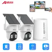 ANRAN 4MP Solar Wifi Security Camera System Kit Night Vision Monitor Home Camera