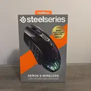 NEW SteelSeries Aerox 9 Wireless Lighweight Optical Gaming Mouse 62618 - Black
