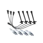 Bosch 4 Spark Plugs+Lead Kit for Toyota Rav 4 SXA15R SXA16R 2.0L I4 100KW 97-20