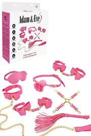 Adam and Eve Pretty Naughty In Pink 10 Piece Bondage Set