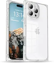 IAIYOXI Rectangle Case Compatible for iPhone 14 Plus, 6.7-inch, Full Camera Protection with TPU Cushion, Slim Clear Silicone Shockproof Case for Women Girls, Cover for iPhone 14 Plus, Clear