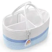 Baby Diaper Caddy Organizer - Cotton Rope Nappy Caddy - Baby Baskets for Baby...