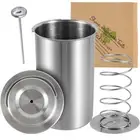 Stainless Steel Ham Maker Meat Press Cooker with a Thermometer and 20 PaperꦿBags