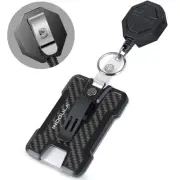 Retractable Badge Holder Carbon Fiber Texture and Heavy Duty Retractable Keyc...