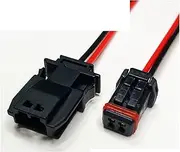 Dj7028-1.2 Car Sensor Waterproof 2p3p4p Rearview Mirror Harness Male And Female Connector Mx19002p51 Wire Length 15cm (Color : 2p strip line, Size : 1sets)
