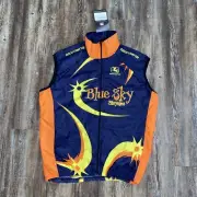 GIORDANA Mens Full-Zip Breathable Windstopper Olso Cyclists Vest Blue Sky Size S