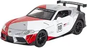 Scale Finished Model Car 1:32 for Toyota Supra GT4 Concept Simulation Diecast Racing Car Model Sound Light Pull Back Toy Vehicles Gift Miniature Replica Car (Size : Red)