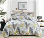 Banana Leaf Quilt Doona Duvet Cover Pillow Case Set