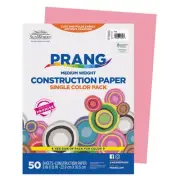 (Formerly SunWorks) Construction Paper, Pink, 9" x 12", 50 Sheets