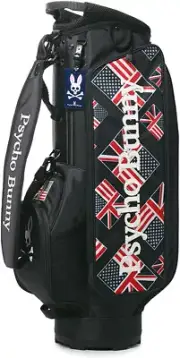 PSYCHO BUNNY Golf Men's Caddy Bag FLAG 9 x 46 inch 3.4kg Navy PBMG2FC5