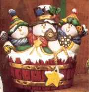 Ceramic Bisque ~~Ready to Paint~~Snowmen in a Hot Tub