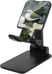 BWQMNT Cell Phone Stand for Desk Portable Phone Holder Adjustable Foldable Gardenia Flowers Birds Cellphone Stand Compatible with All Phones