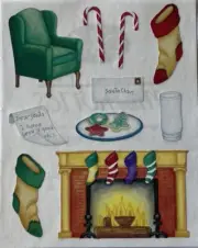 WAITING FOR SANTA Stickers (10pc)Creative Memories•Cookies •Card Making•