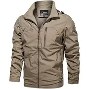 Men's Hiking Jacket Outdoor Windproof Water Resistant Lightweight Jacket Windbreaker Jacket Traveling Black Army Green Khaki Dark Blue Grey