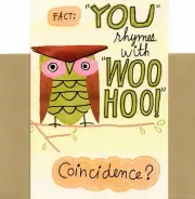 Funny Congratulations Your Success Woo Hoo Owl Theme Hallmark Greeting Card