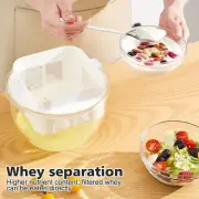 Yogurt Filter with Lid Food Strainer Household Milk Container Cheese Strainer