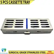 Dental Sterilization Box Tray Cassette Tray Rack For 5 Pcs Instruments Lab Tools
