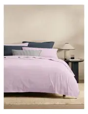[Sheridan] Bayley Washed Percale Quilt Cover Set in Dusty Mauve