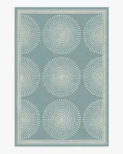 200' x 290' | Machine Washable Runner Rug | Kid & Pet Friendly | Indoor Rug | Jonathan Adler Santorini Blue Rug | Ruggable