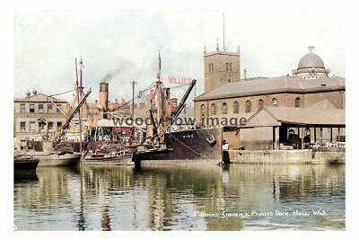 ptc2424 - Yorks. - "Fido" in Princes Dock by St.Johns Church, Hull - print 6x4