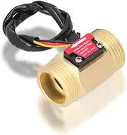 Joyzan Water Flow Switch,Water System Female Threaded Rotary Globe Booster Pump Thread Paddle Type Liquid Pipe Counter Male Flowmeter Valve for Heaters Pumps Hot Tub Boiler Dispens