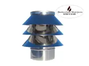 7" (180mm) Stainless Steel Anti down draft Wind/ Rain hat cowl flue Wood heater