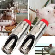 Pig Swine Livestock Stainless Steel Waterer Drinkers Nipples Water Drinking *UU