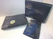 Navy Blue 4 Pc TWIN Sheet Set SEALED CANNON Classic Percale NEW Sure Fit USA