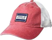 [Tommy Hilfiger] Men's Trucker Cap, Papaya Pigment DYE, OS