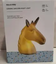 Nice & Nifty Ceramic Unicorn Night Light MIB Mint Boxed Battery Operated Retired
