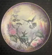 "Misty Morning" By Larry Martin Nature’s Little Treasures Hummingbird Plate
