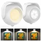 2 Pcs Motion Sensor Rechargeable Wall Mounted Lights, 3200mAh LED Wall Sconce...