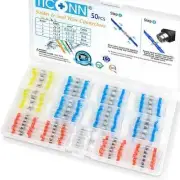 Solder Splice Wire Connectors – 50 Piece Kit | Waterproof Heat Shrink | 12V Wiri