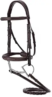 Equinavia Valkyrie Fancy Stitched Padded Cavesson Hunter Bridle with Reins
