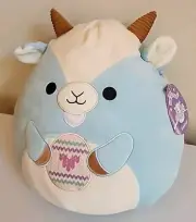 Squishmallows 12" Domingo the Goat with Easter Egg Blue Plush Doll NWT