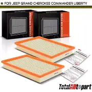 2x Engine Air Filter with Flexible Panel for Jeep Commander 06-10 Liberty Front (for: Jeep)