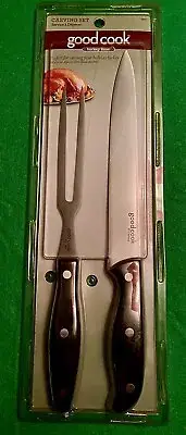 Good Cook Carving Set-8" Carving Knife 6.5” Fork Turkey Or Ham Cutting Holidays