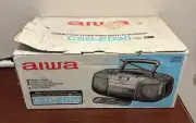 New Aiwa CSD-ED20 Portable Boombox AM/FM Cassette Player Recorder CD Player