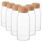 6x Glass Storage Bottles with Cork Lids Kitchen Pantry Food Canister 720ml
