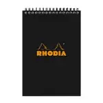 【RHODIA】CLASSIC_A5 上掀線圈筆記本_方格內頁_ 黑色