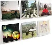 Lifewit Floating Shelves for Vinyl Record, 6 Pack 12" Clear Acrylic Wall Shelf Room Decor for Book/Photo/Picture/Makeup Display in Bedroom, Living Room, Bathroom Storage and Organization
