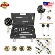 Automotive Engine Compression Tester with 10 Adapters - 300PSI Spark Plug Tool