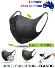 Washable Unisex Face Mask Mouth Masks Protective Face Cover Reusable Fibre MELB