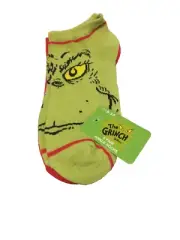 Dr. Seuss The GRINCH Christmas 5 Pair Novelty Ankle Socks Size 9-11 NWT