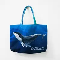 在飛比找蝦皮商城優惠-【2件７折】藝術小提袋《鯨魚》海洋 藍鯨 iPad提袋 可裝