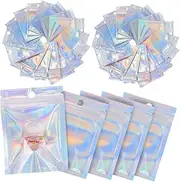 HAWILLOSCH 300pcs Resealable Oxidize Sealing Bags Transparent Jewelry Storage Pouches for Earring Necklace Packing Multi Use Zip Bags with Hanging for Home Office