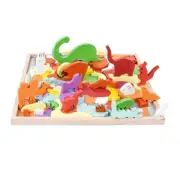 2-in-1 Building Block Toy Puzzle Teaching Aid Brain Teaser for Preschool Primary