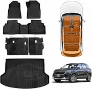 X-CAR Boot Liner Back Seat Protector Floor Mat for Kia Seltos 2019-2022 Heavy Duty Car Trunk Seats Kick Mats Cover