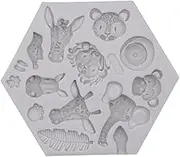 IOIUSKKU Silicone Animals Mould Leaves Self-Assembly Baking Cupcake Chocolate Fondant Candy Cake Decorating Kitchen Clay Tools, Gray